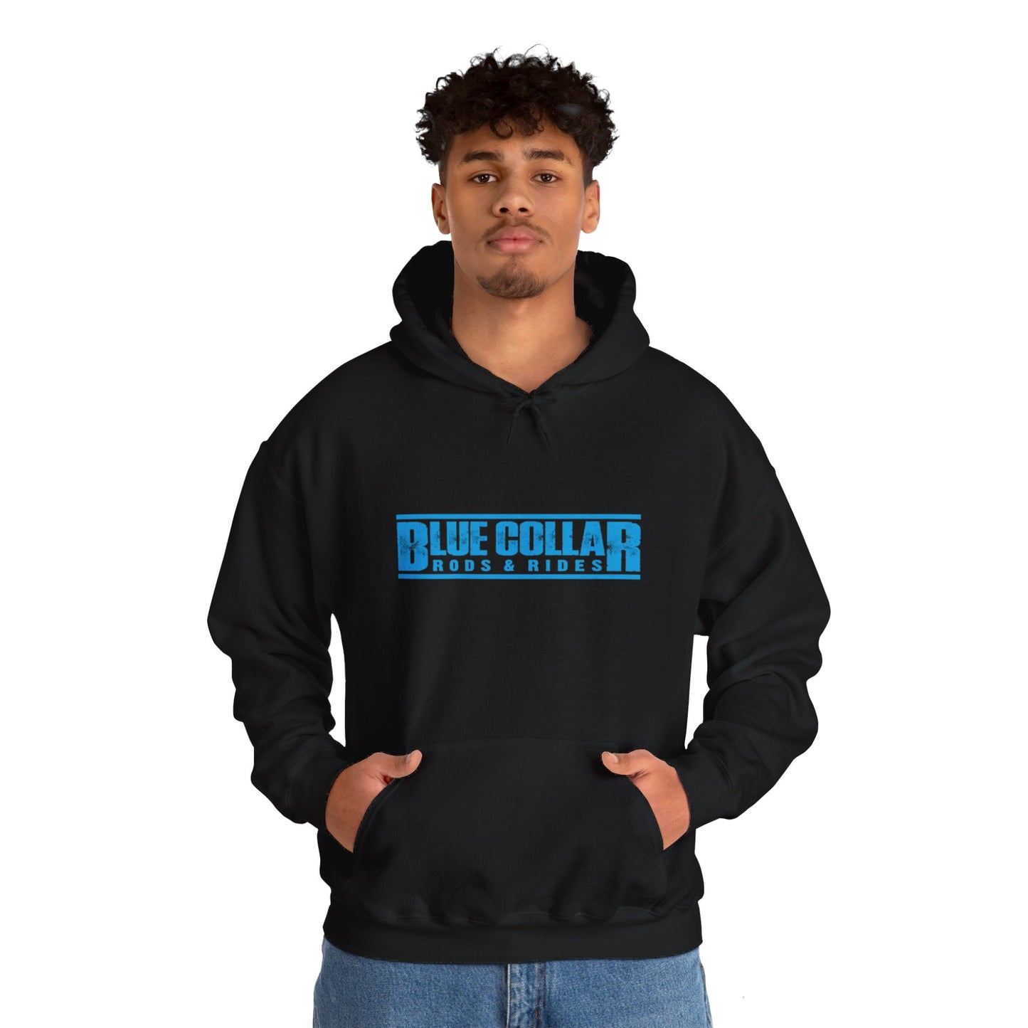 Blue Collar Block Logo Hoodie