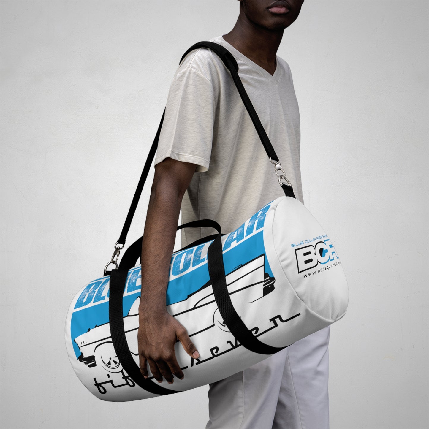 Blue Collar Fifty Seven White Duffel Bag