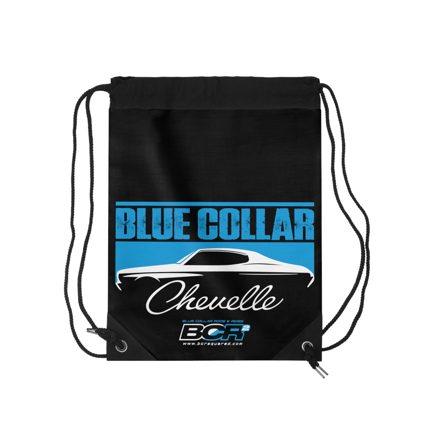 Blue Collar Chevelle Black Drawstring Bag