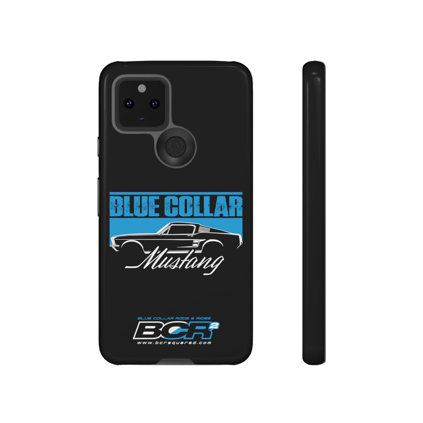 Blue Collar Mustang Black Phone Case