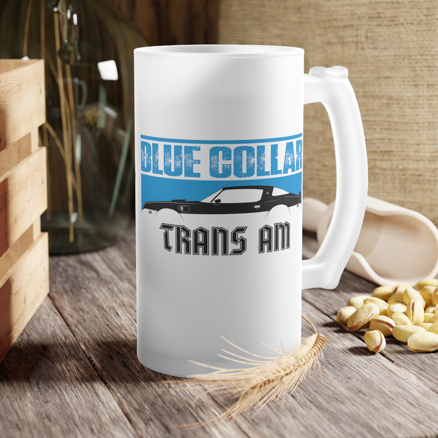 Blue Collar Trans Am Frosted Beer Mug