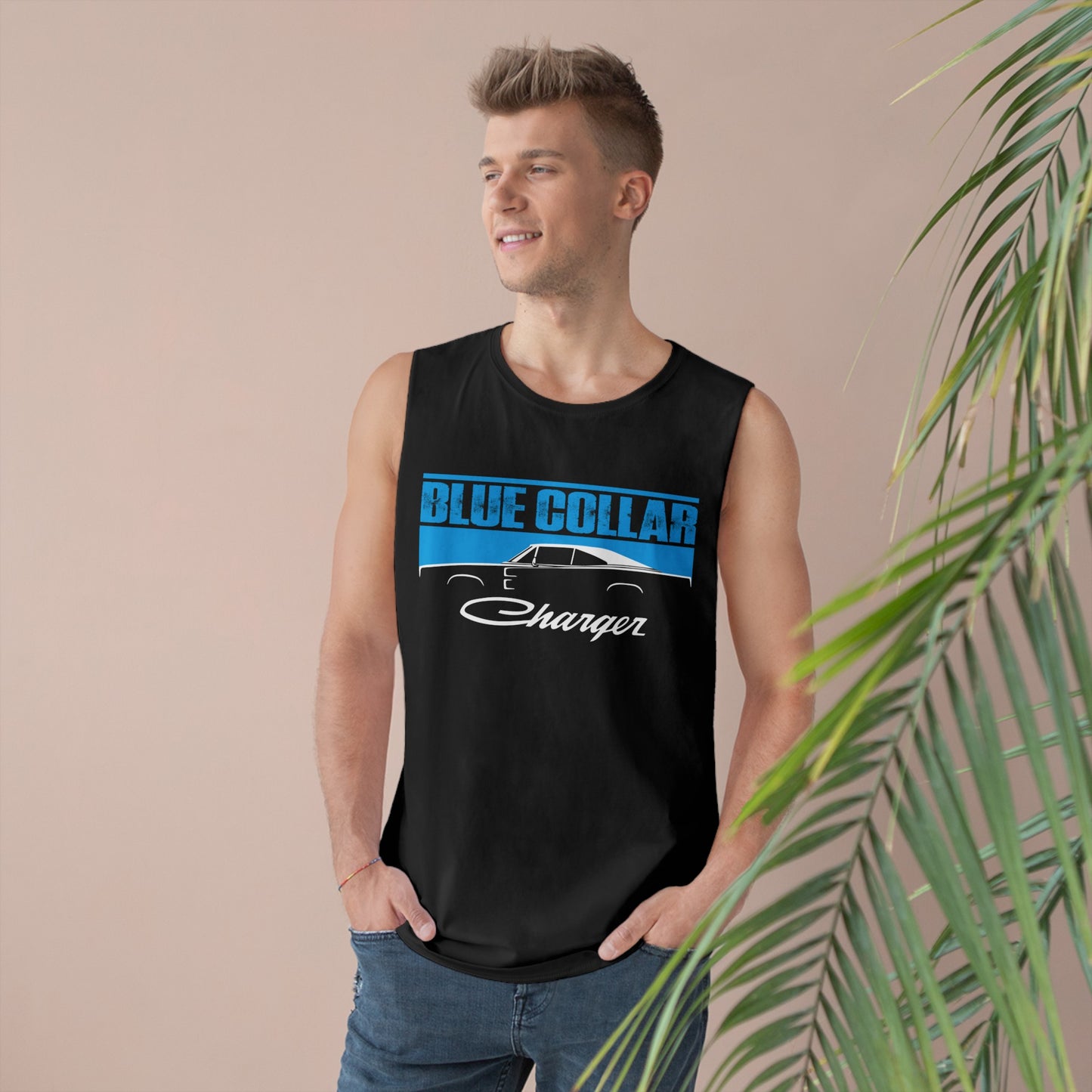 Blue Collar Charger Unisex Sleeveless Tee