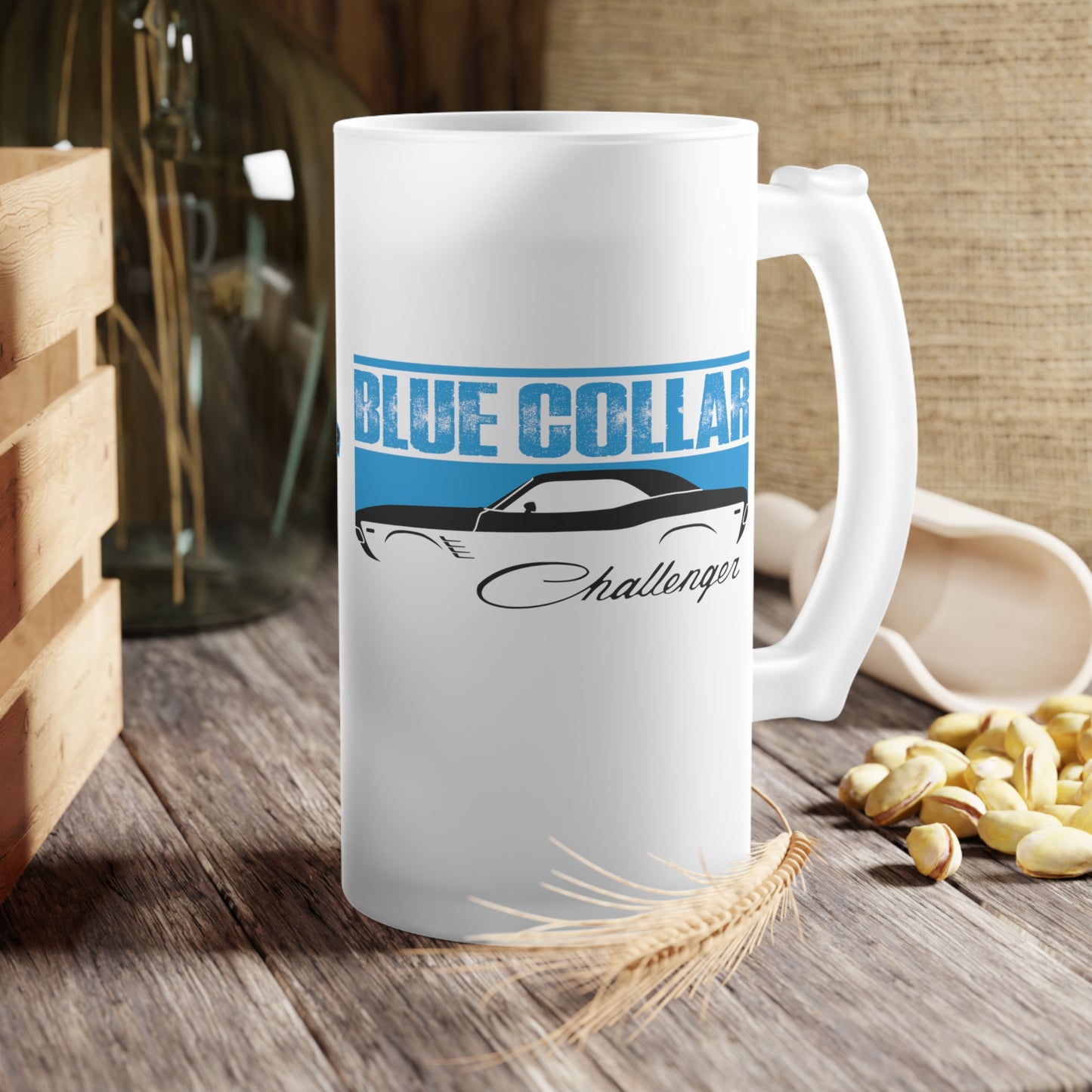 Blue Collar Challenger Frosted Beer Mug