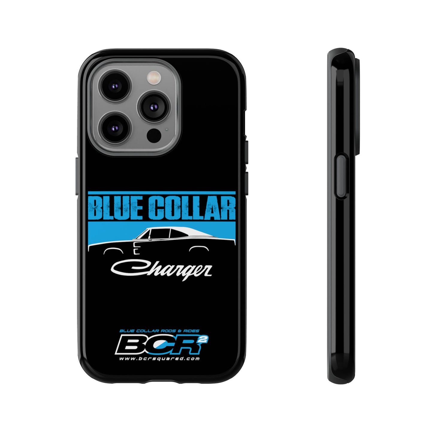 Blue Collar Charger Black Phone Cases