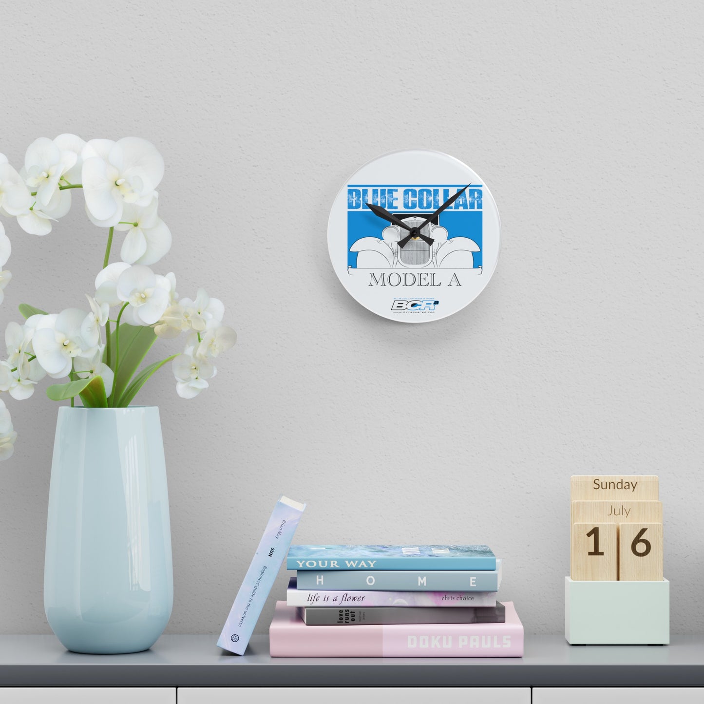 Blue Collar Model A Wall Clock