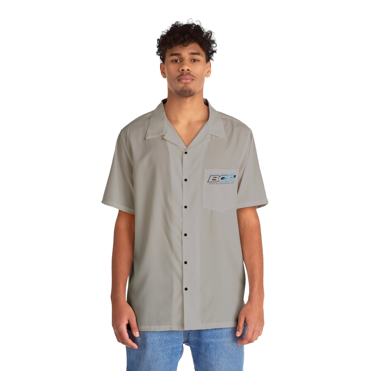 Blue Collar Challenger Gray Hawaiian Shirt