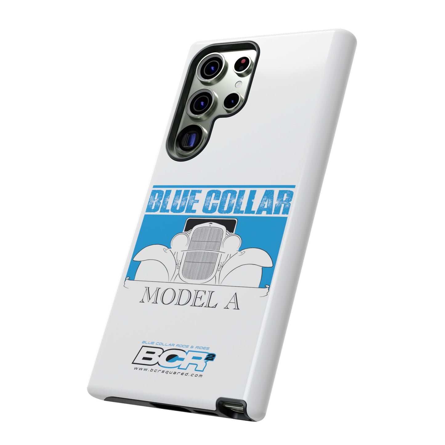 Blue Collar Model A White Phone Case