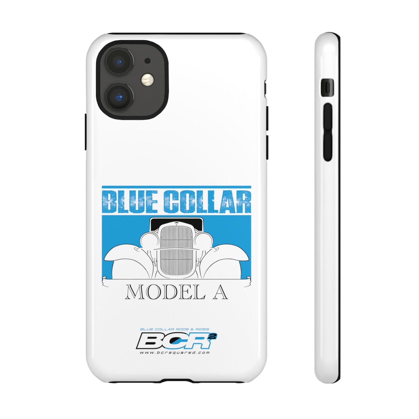 Blue Collar Model A White Phone Case