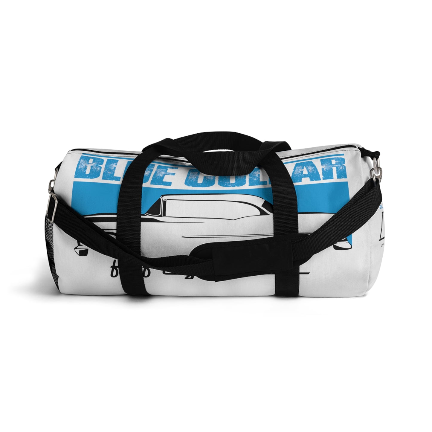 Blue Collar Fifty Five White Duffel Bag