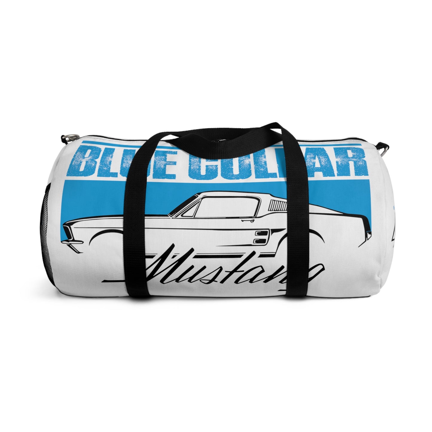 Blue Collar Mustang White Duffel Bag