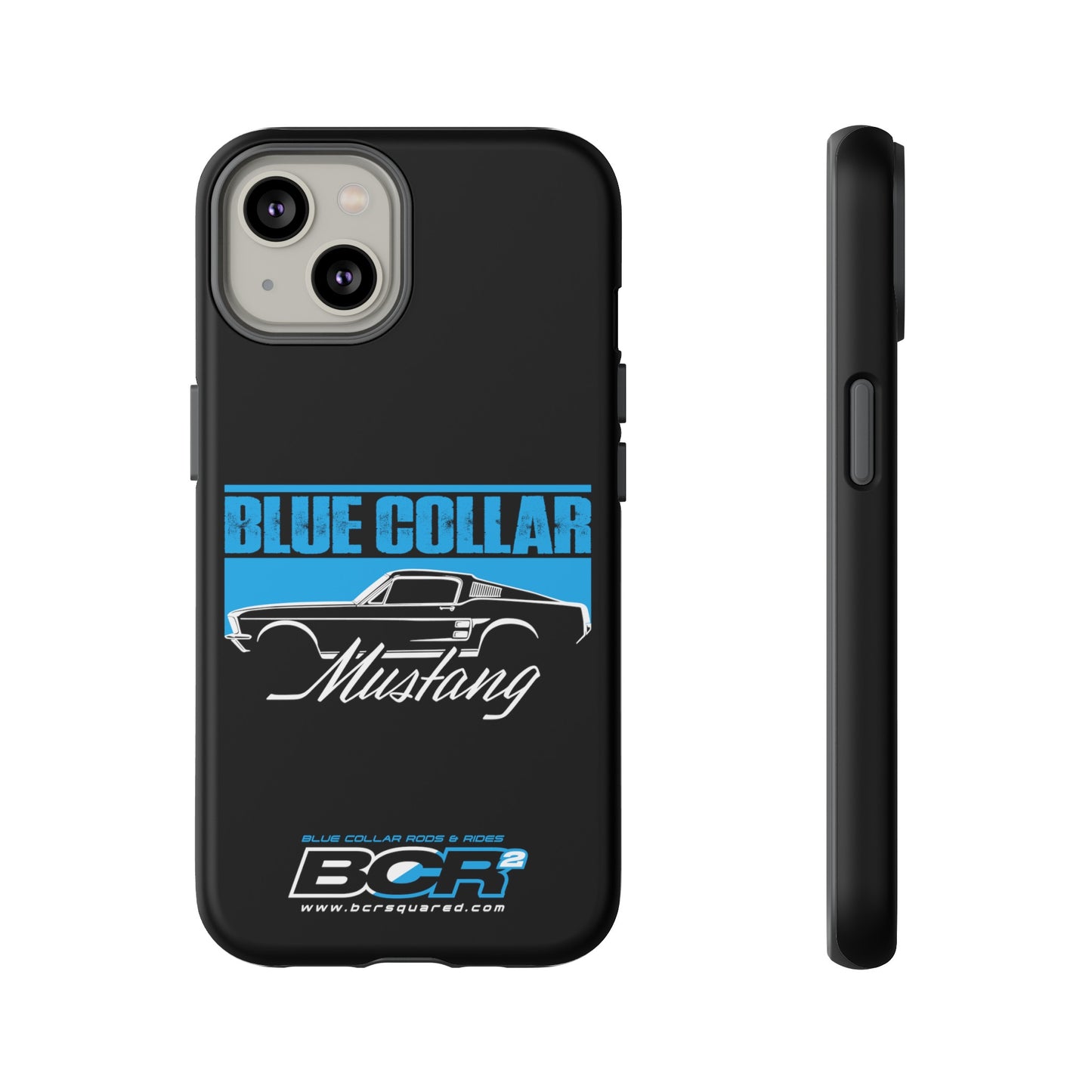 Blue Collar Mustang Black Phone Case