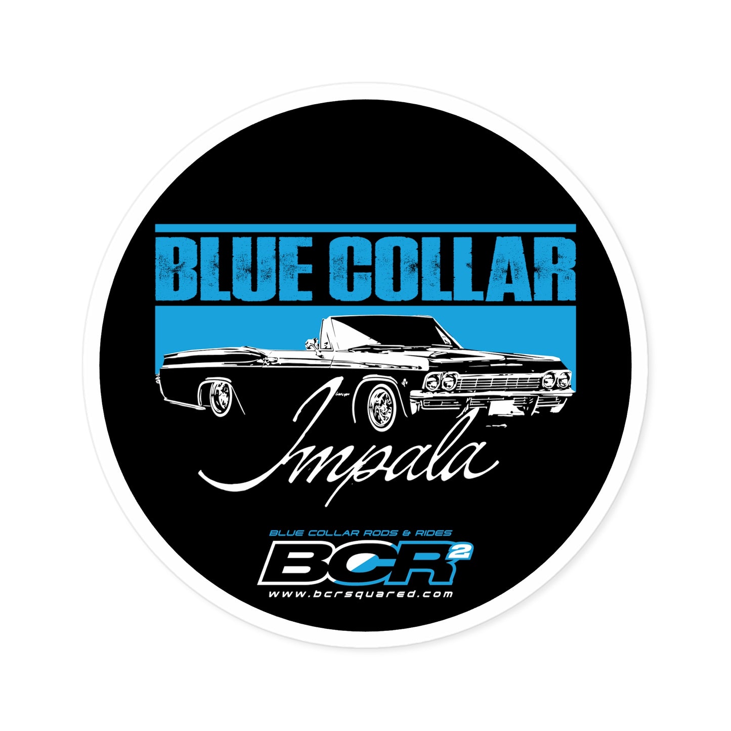 Blue Collar Impala Sticker