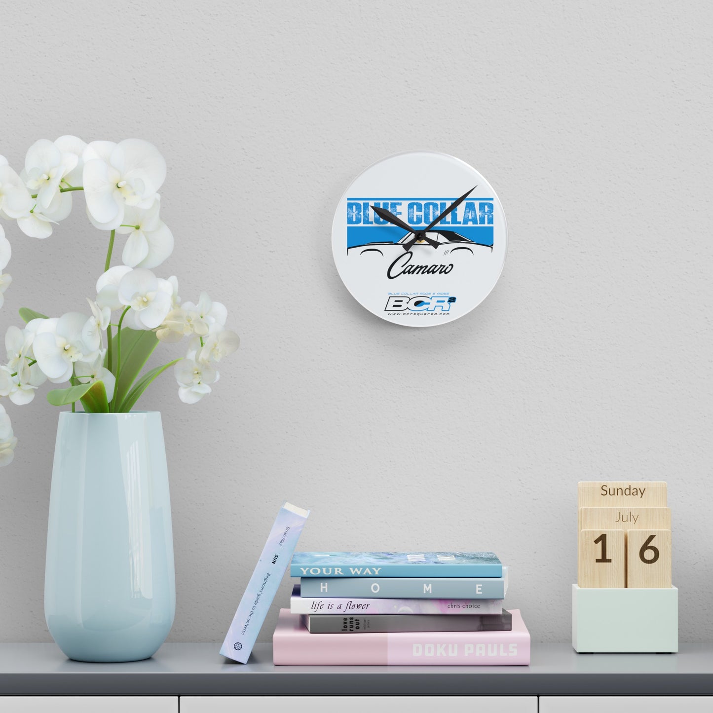 Blue Collar 1st Gen Camaro Wall Clock