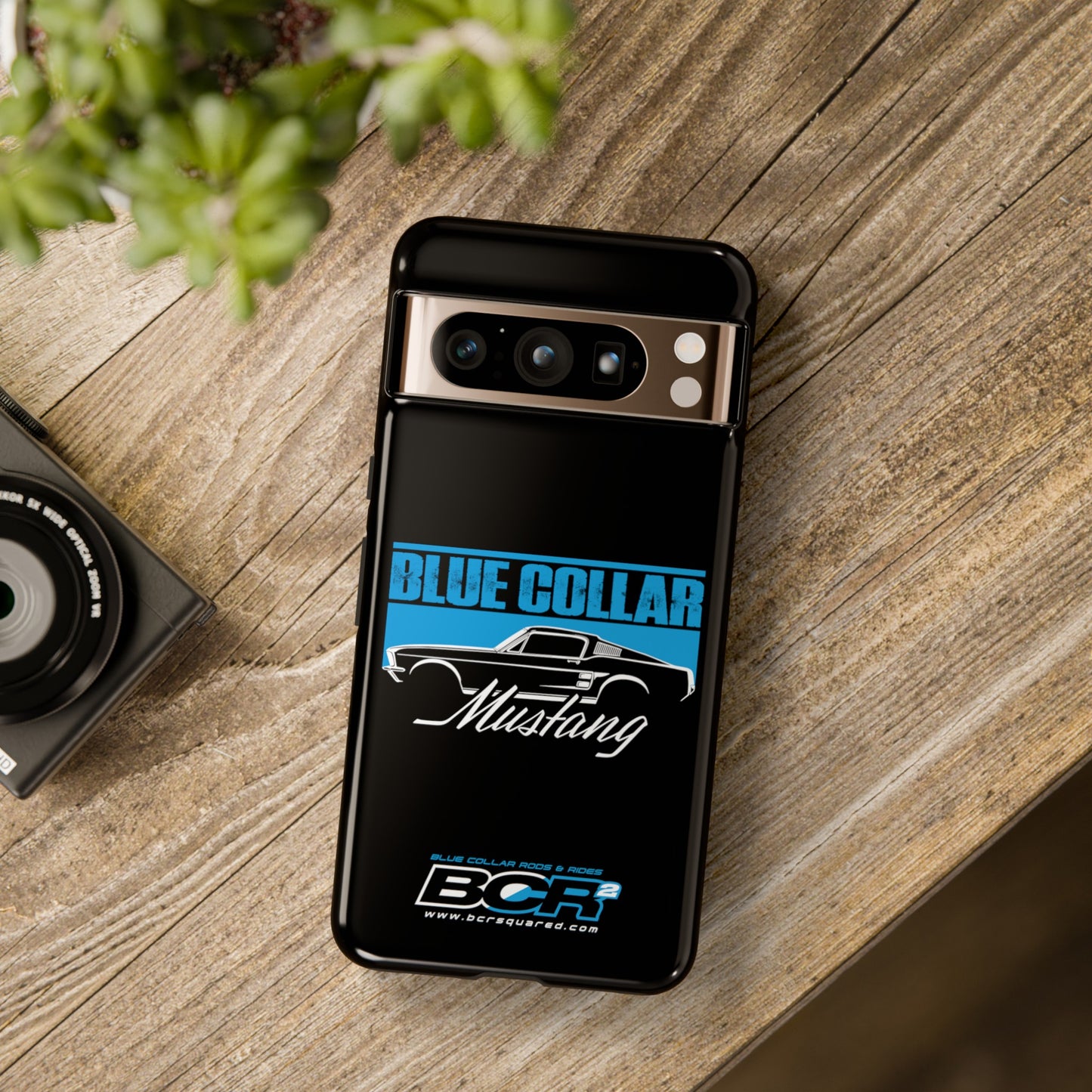 Blue Collar Mustang Black Phone Case