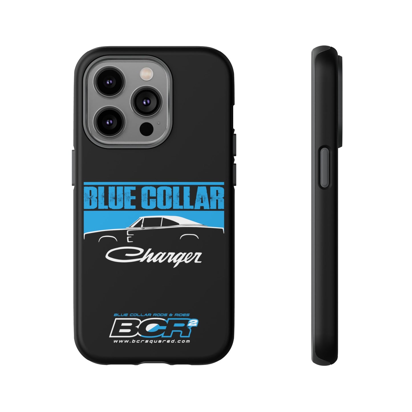 Blue Collar Charger Black Phone Cases