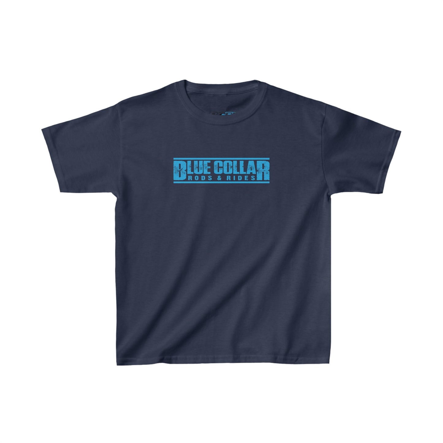 Blue Collar Block Logo Kids Tee