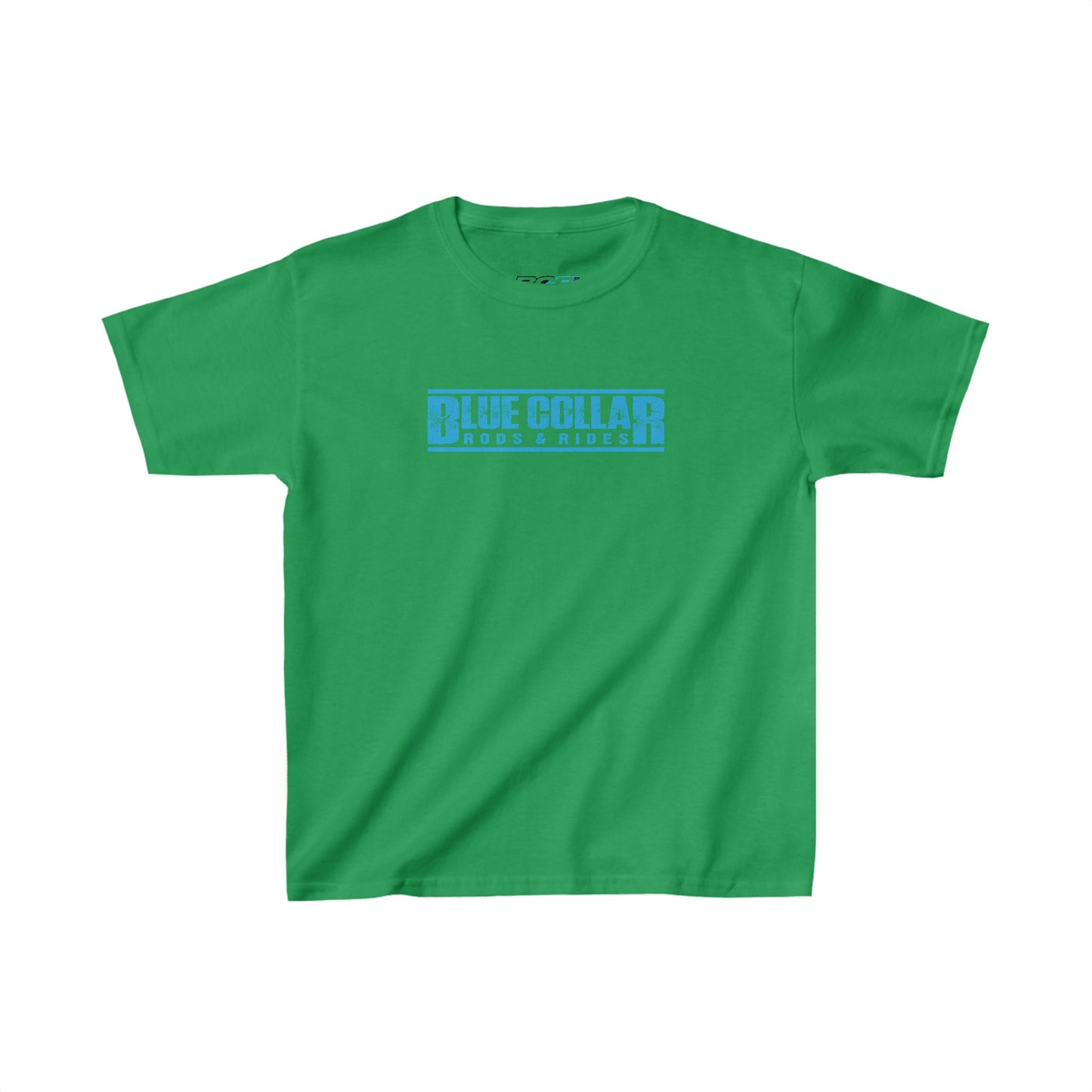 Blue Collar Block Logo Kids Tee