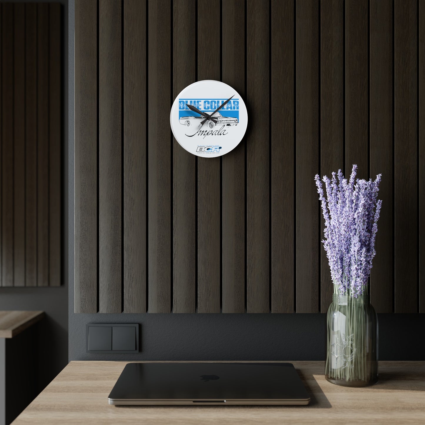 Blue Collar Impala Wall Clock