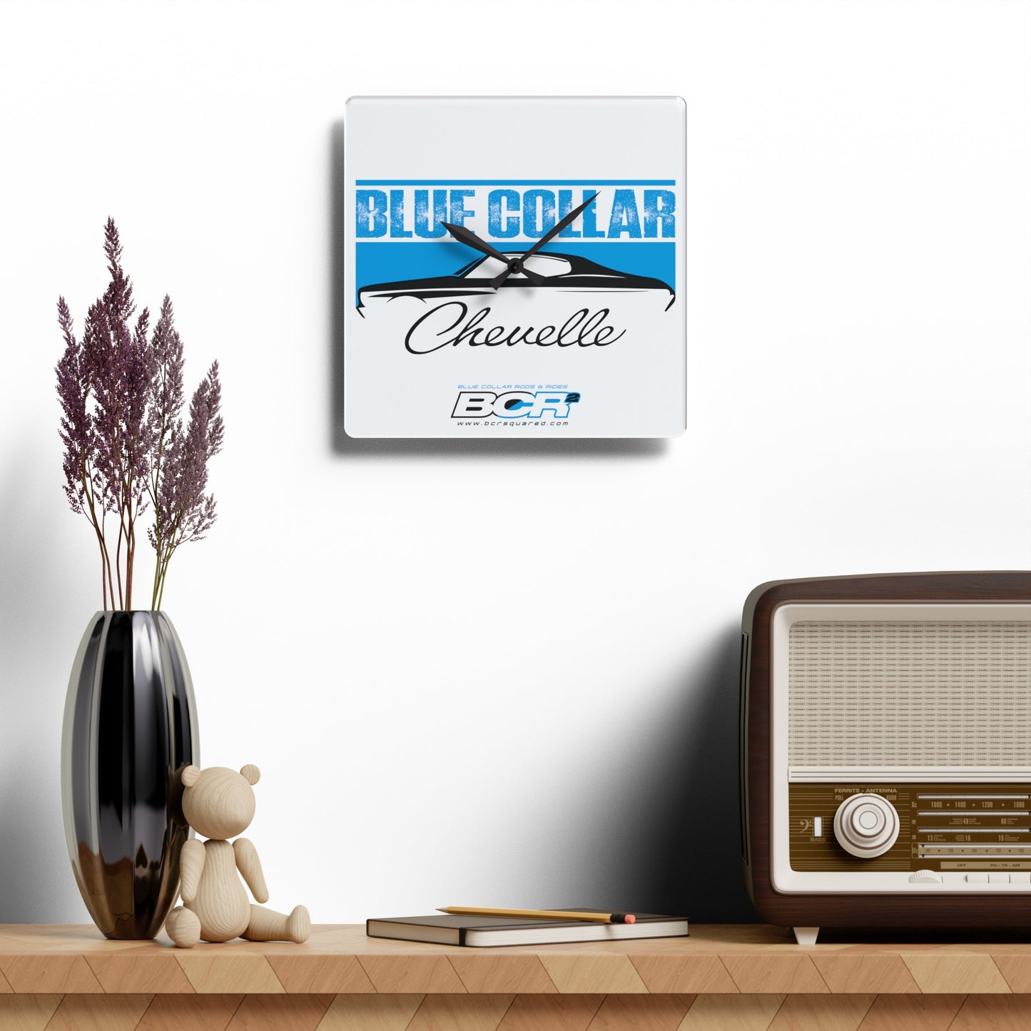 Blue Collar Chevelle Wall Clock