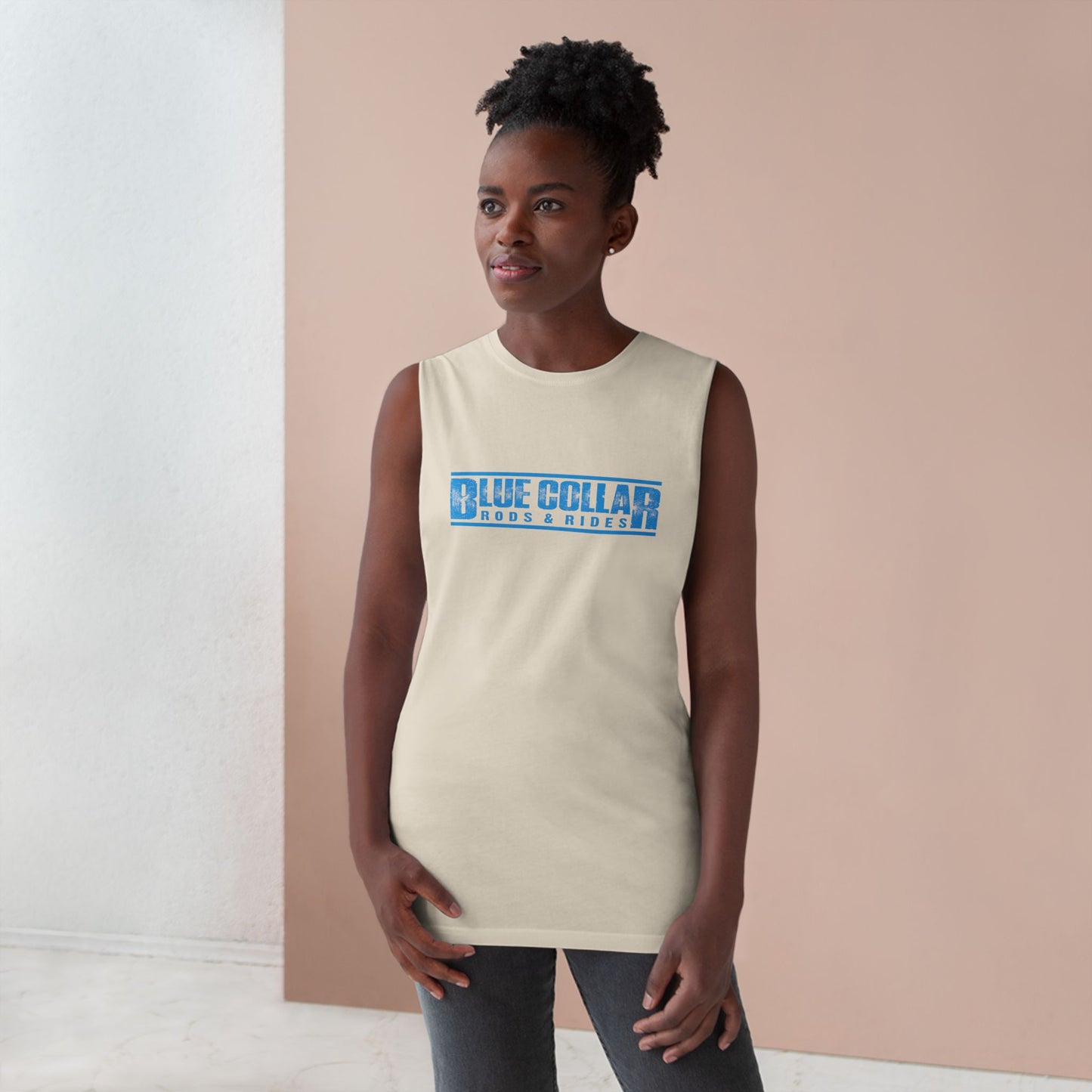 Blue Collar Block Logo Sleeveless Tee