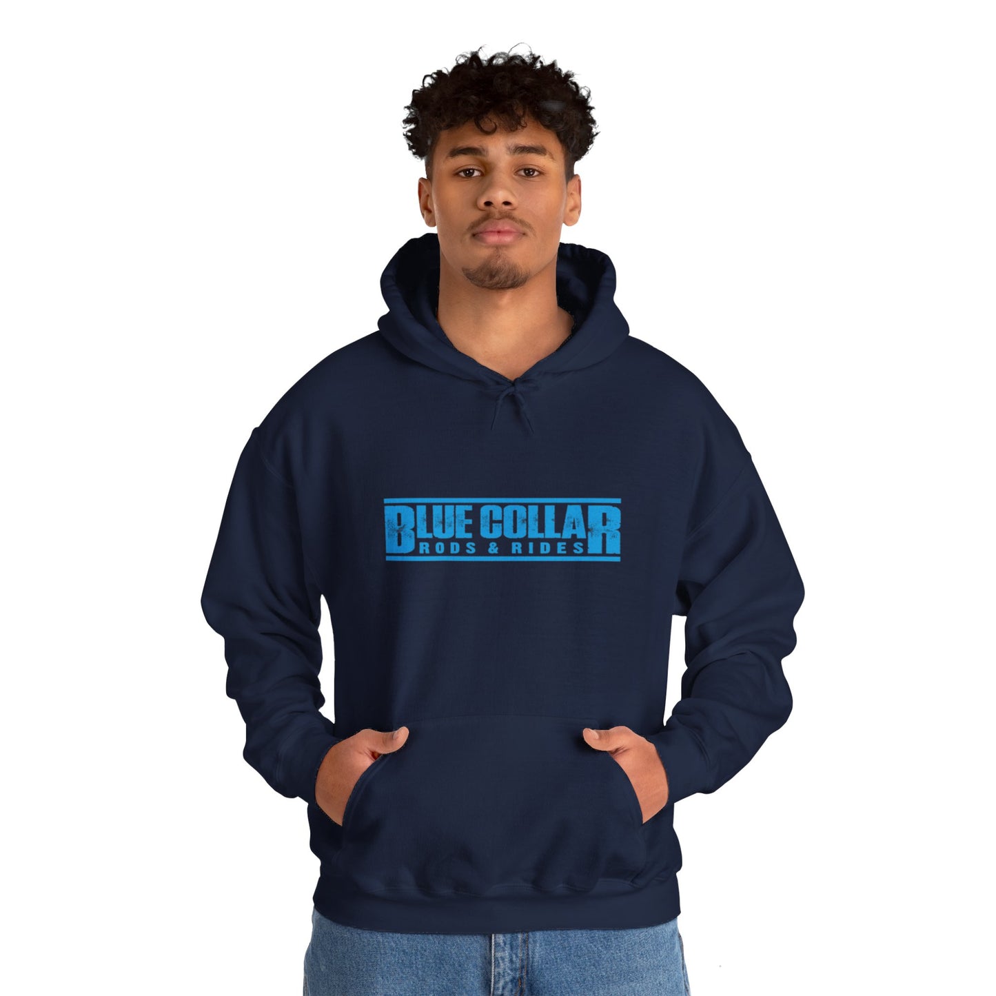 Blue Collar Block Logo Hoodie