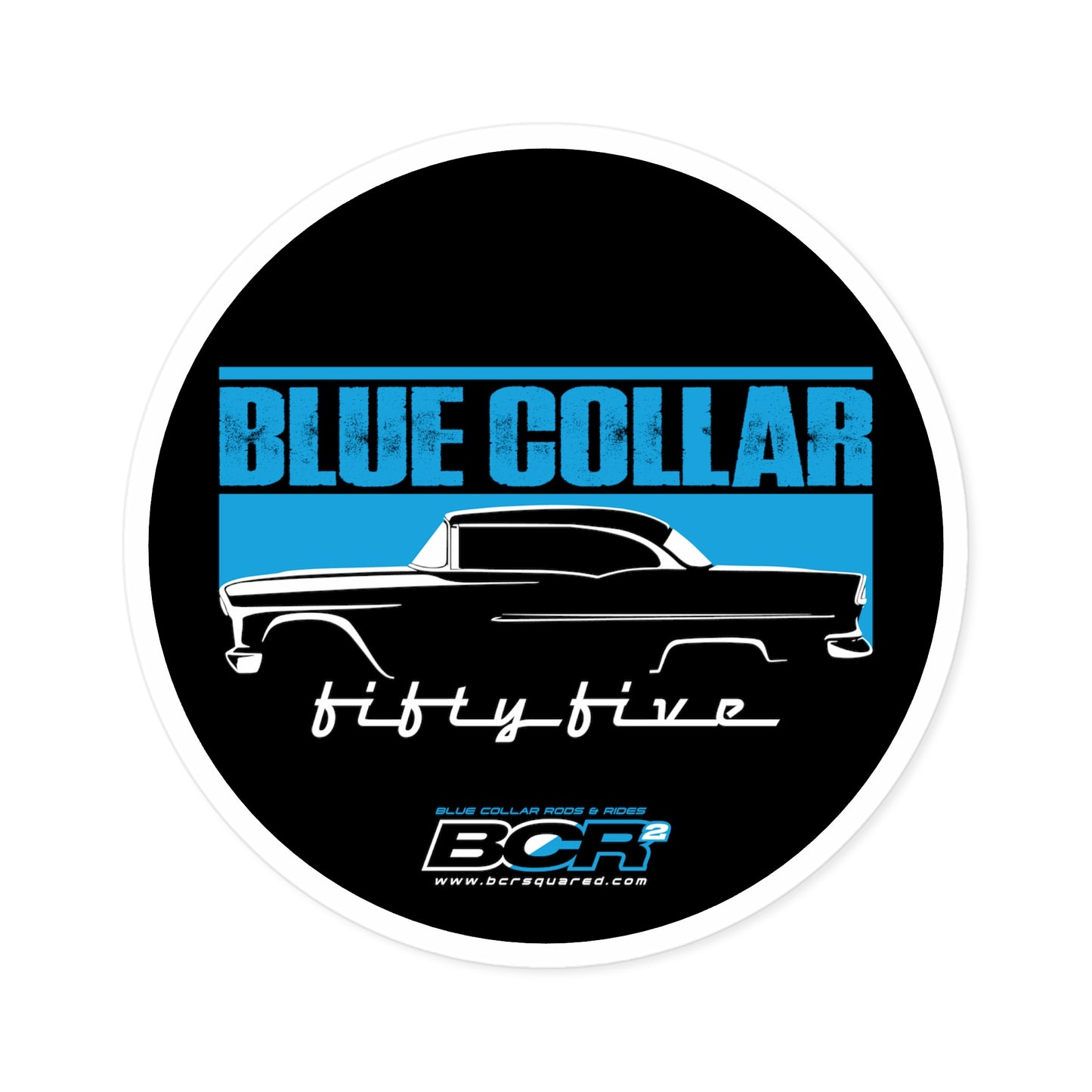 Blue Collar Fifty Five Sticker