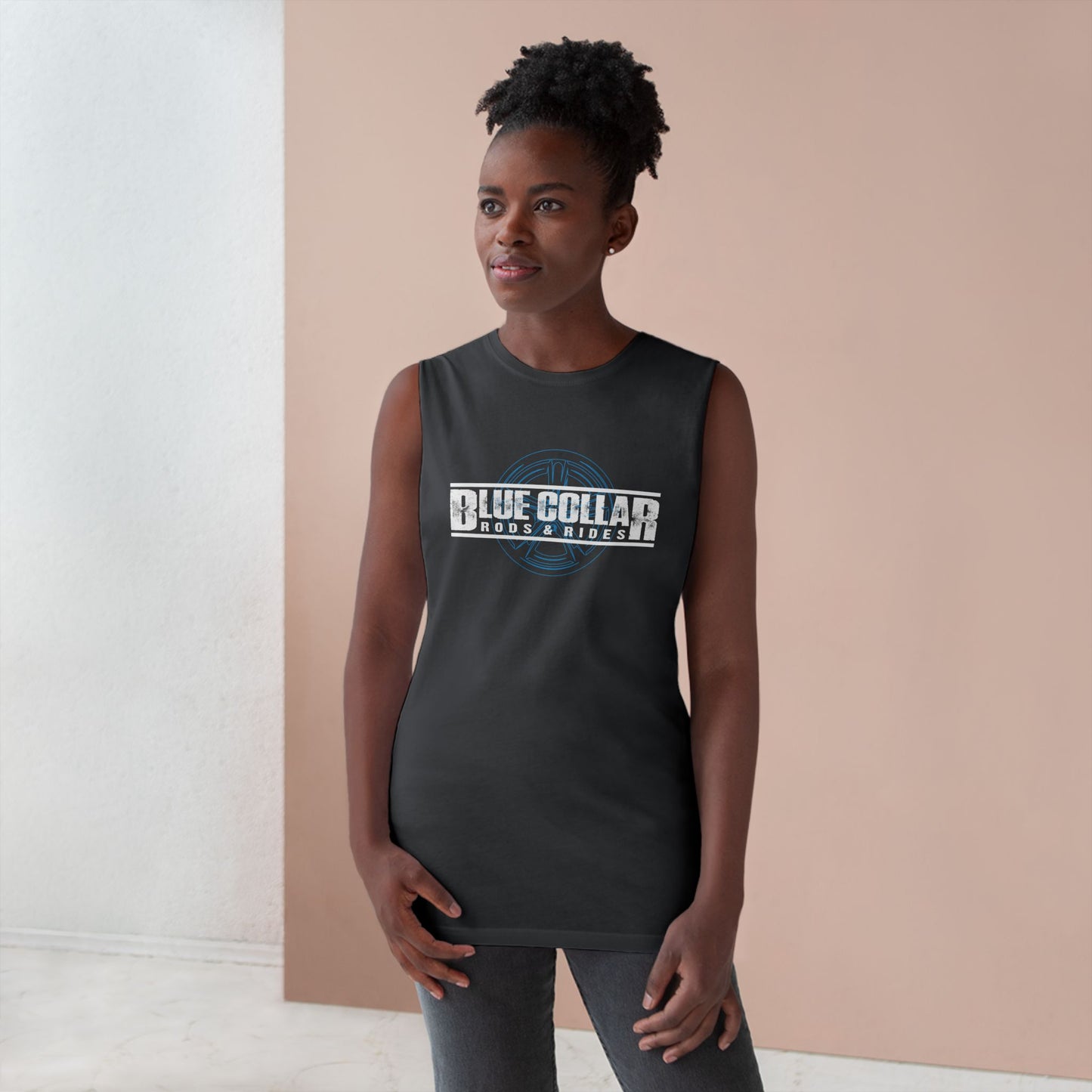 Blue Collar Wheel Sleeveless Tee