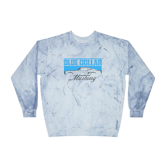 Blue Collar Mustang Color Blast Sweatshirt