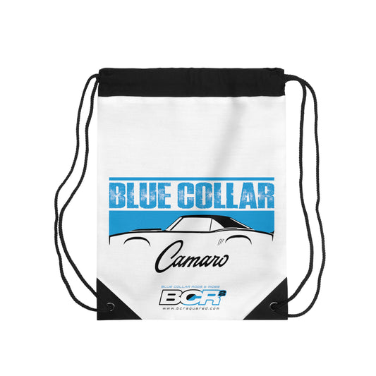 Blue Collar 1st Gen Camaro White Drawstring Bag