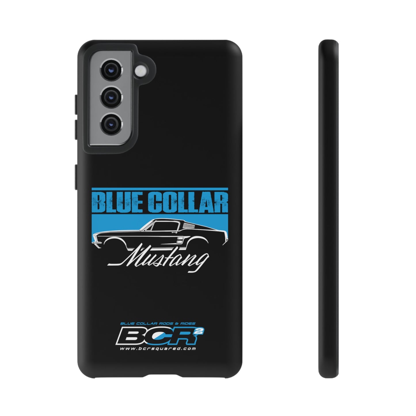 Blue Collar Mustang Black Phone Case