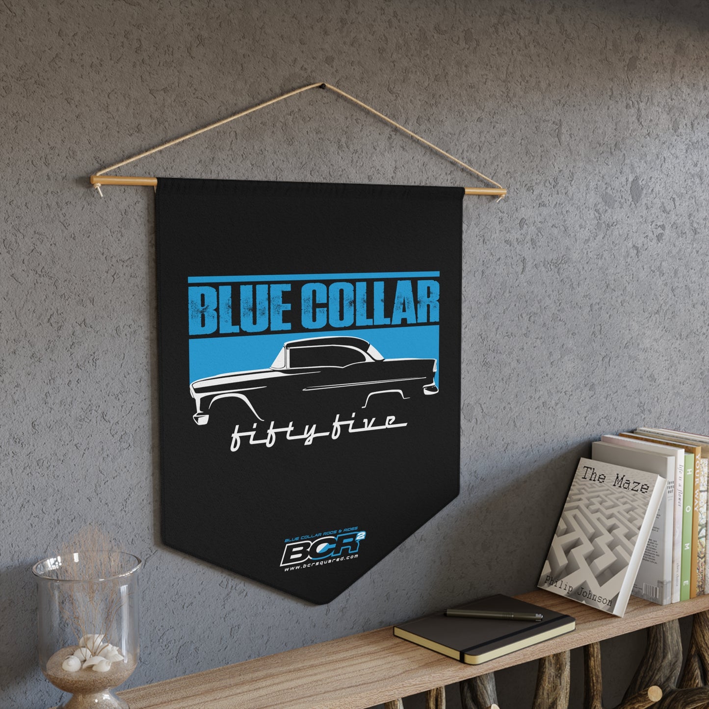 Blue Collar Fifty Five Pennant Banner