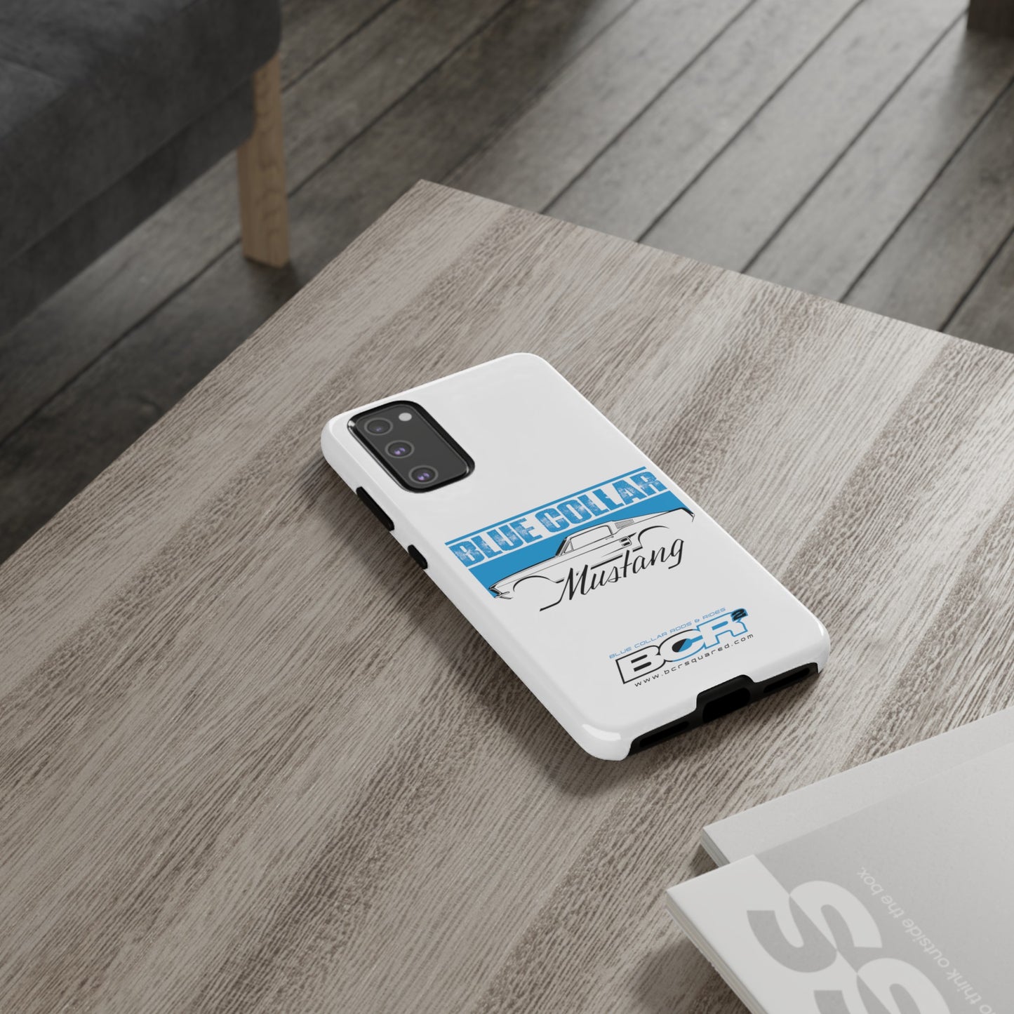 Blue Collar Mustang White Phone Case