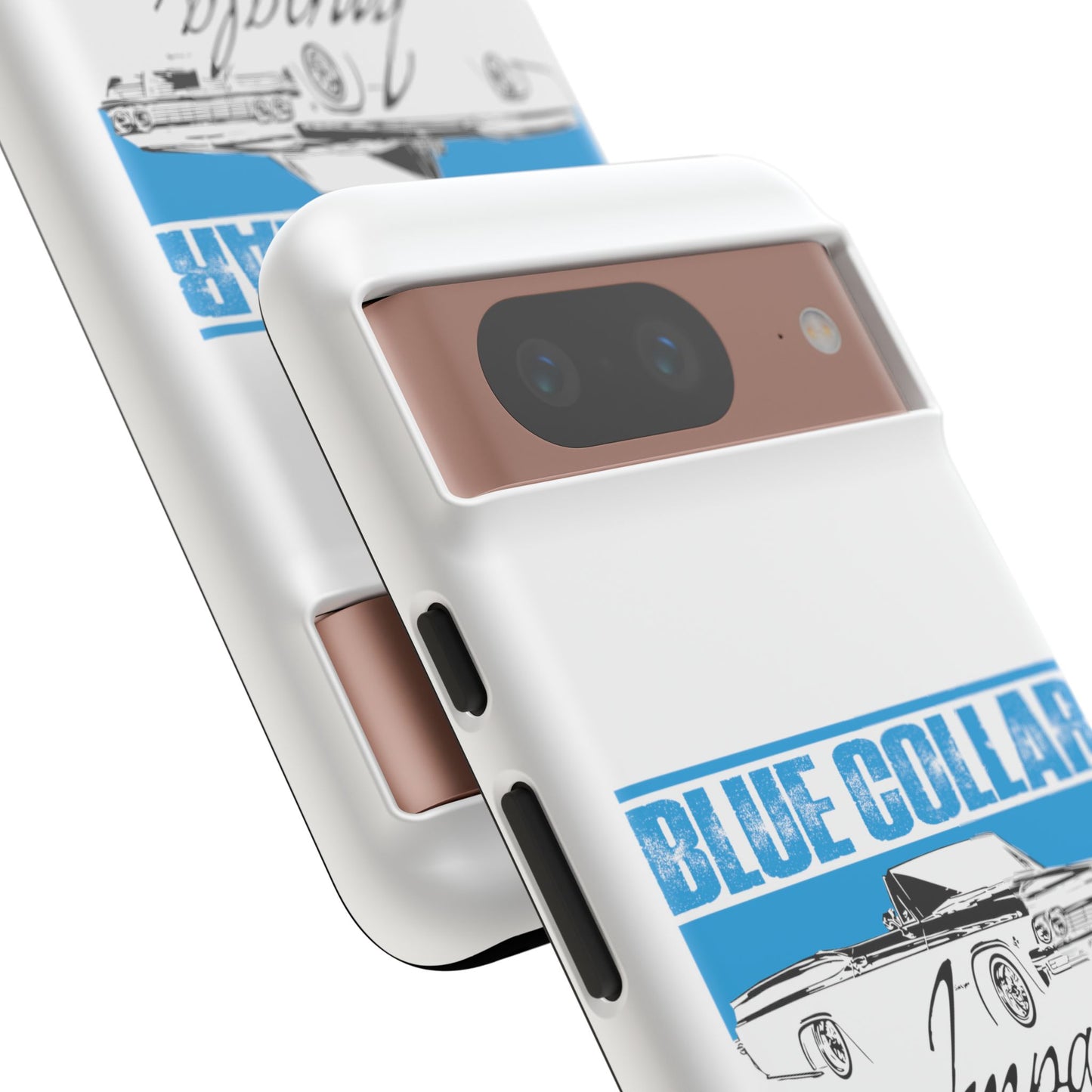 Blue Collar Impala White Phone Cases