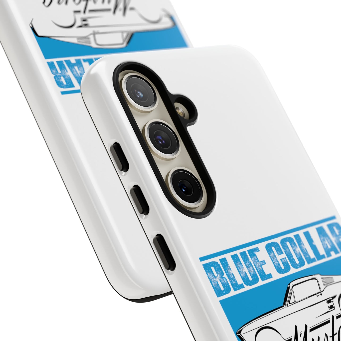 Blue Collar Mustang White Phone Case