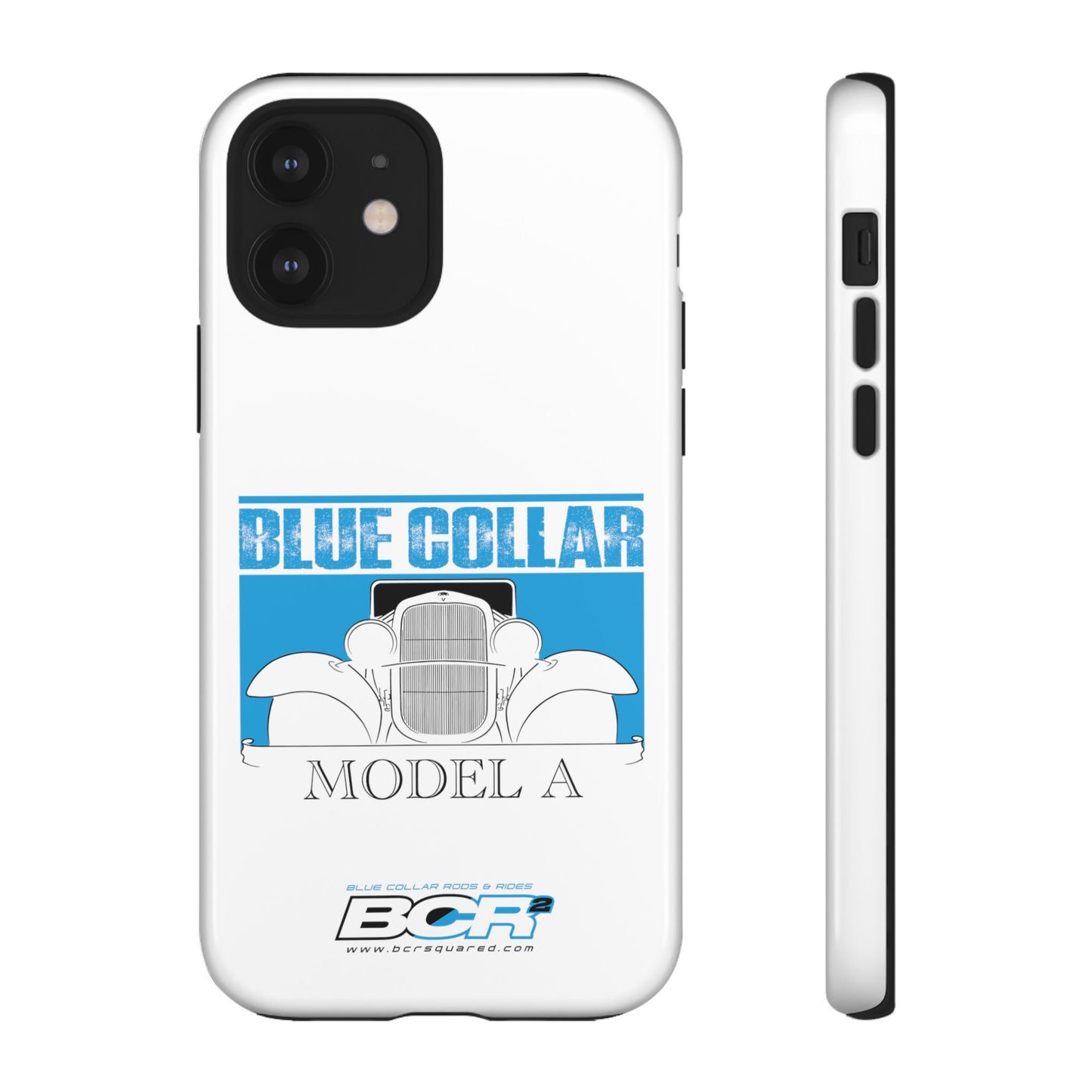 Blue Collar Model A White Phone Case