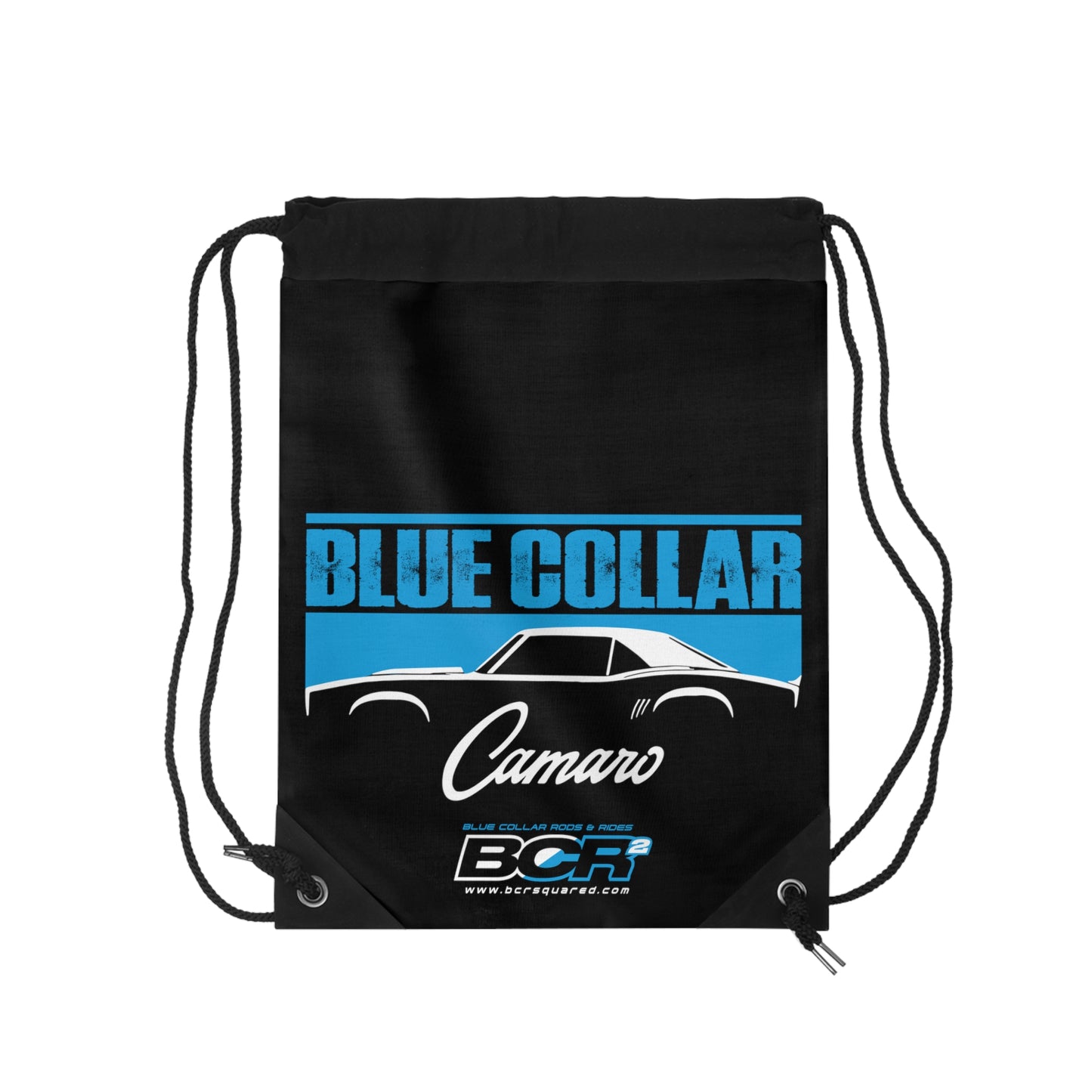 Blue Collar 1st Gen Camaro Black Drawstring Bag