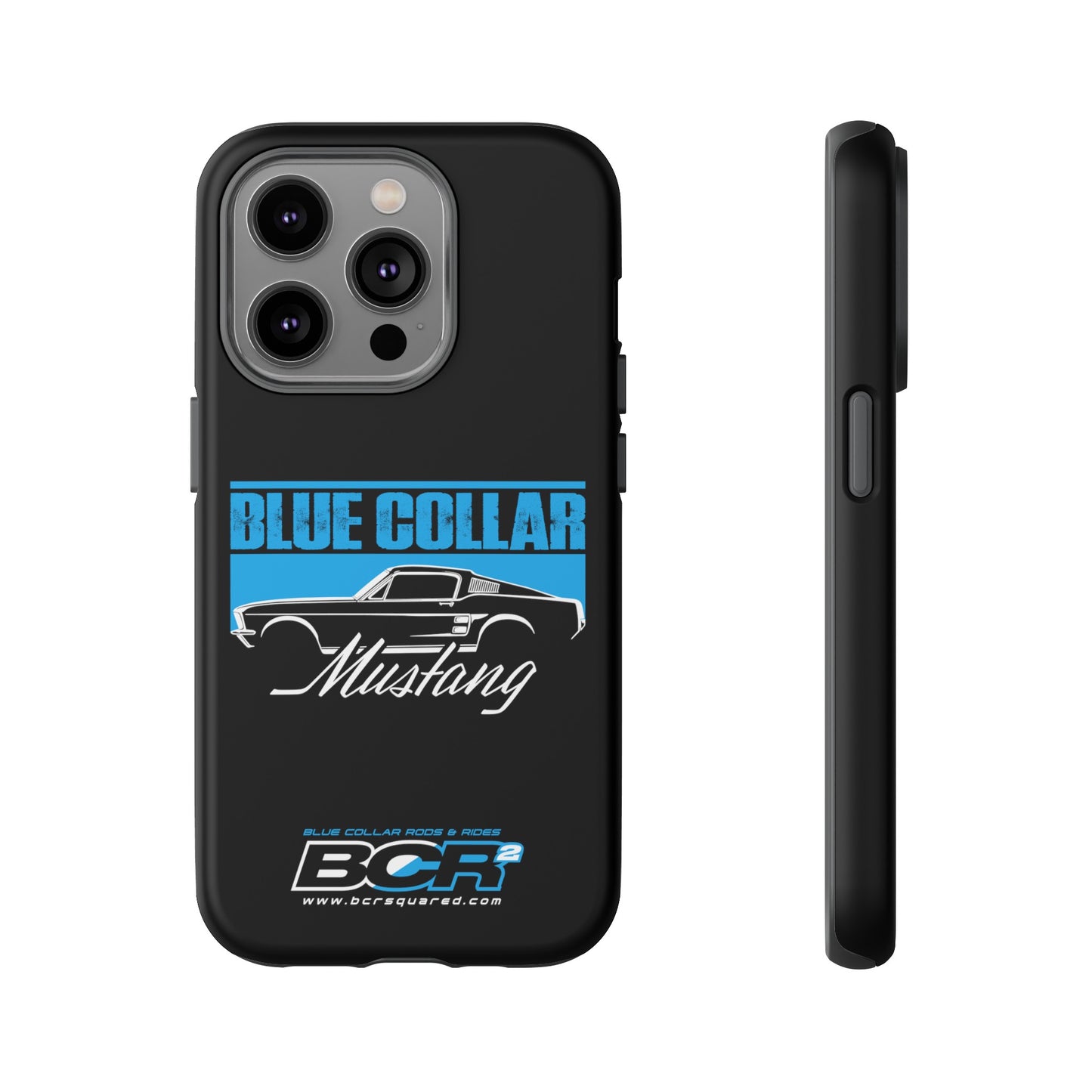 Blue Collar Mustang Black Phone Case