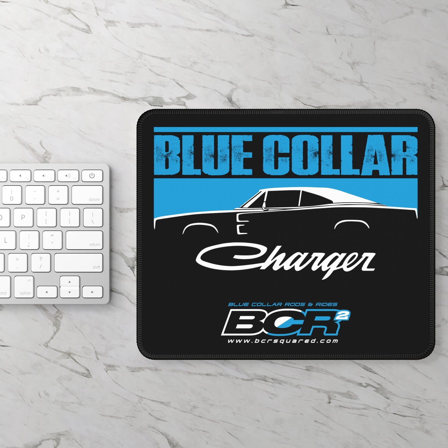 Blue Collar Charger Mouse Pad