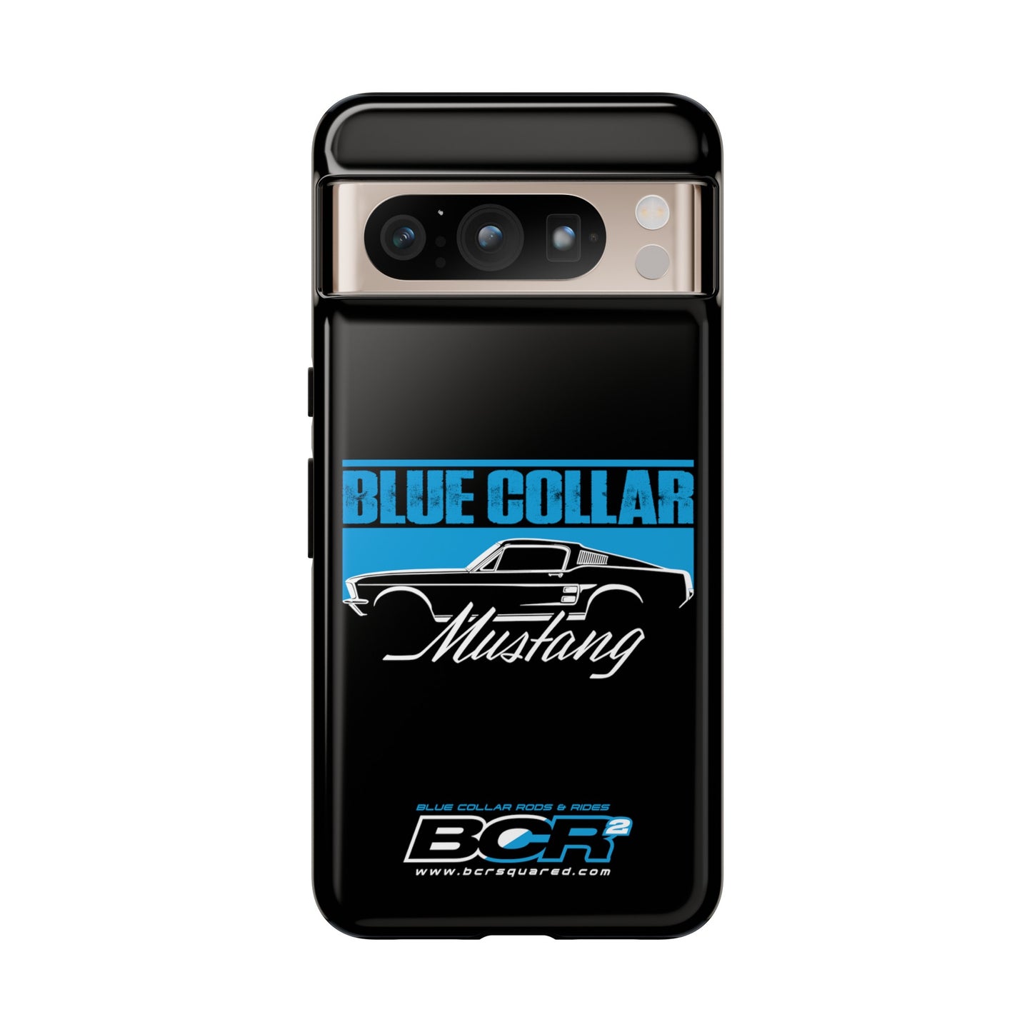 Blue Collar Mustang Black Phone Case