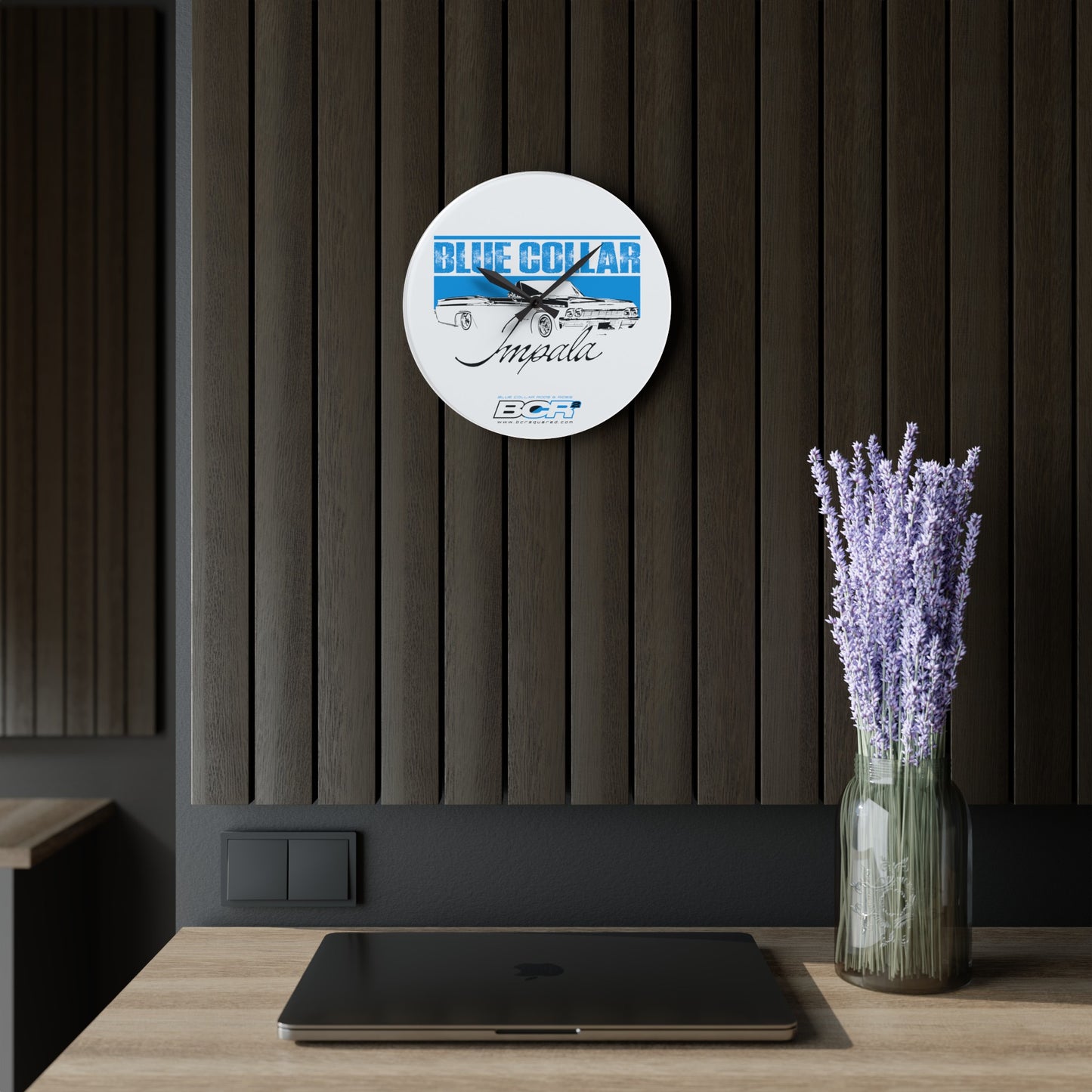 Blue Collar Impala Wall Clock