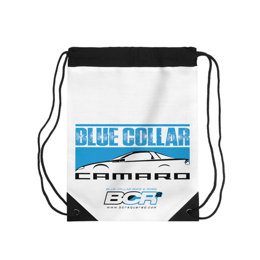 Blue Collar 4th Gen Camaro White Drawstring Bag